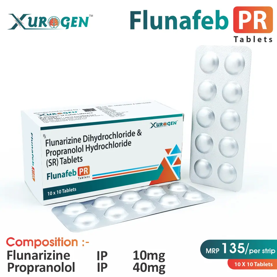 Flunarizine 10mg + Propranolol 40mg Tablet | PCD Pharma Franchise for Neurology